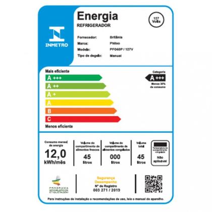 Imagem de Frigobar Philco PFG50P 45 Litros com Porta Reversível