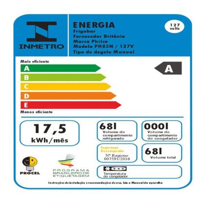 Imagem de Frigobar Philco PH85N 1 Porta 68L