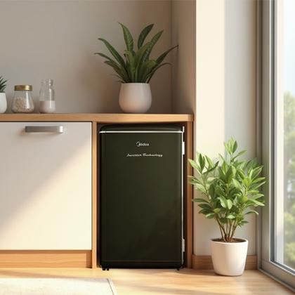 Imagem de Frigobar Retrô Preto 93L Inverter Bivolt Midea