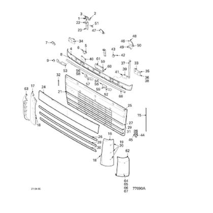 Imagem de Friso Inferior Grade Para DAF XF105 - 1400008