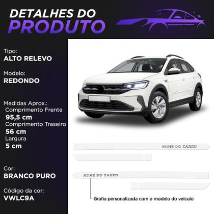 Imagem de Friso Lateral Nivus 2021 a 2026 Redondo com Grafia Cromada em Alto Relevo