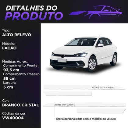 Imagem de Friso Lateral para Polo 2018 a 2025 com Grafia Cromada Alto Relevo