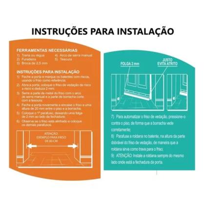 Imagem de Friso Rodo De Porta Vedação Automático 80 Cm Preto