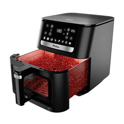 Imagem de Fritadeira Air Fry Philco PAF95A, 1800W - 9,5 Litros, sem Óleo, Redstone, Preto/Inox
