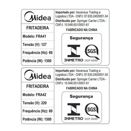Imagem de Fritadeira Air fryer 4L cor Branca Midea