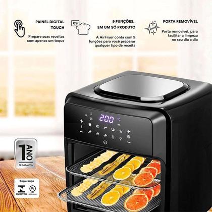 Imagem de Fritadeira Air Fryer Eos Oven Digital Touch 3 em 1  Premium 12 Litros 1800W 127V