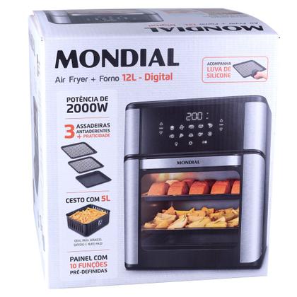 Imagem de Fritadeira Air Fryer Forno Oven 12L 110V - Mondial