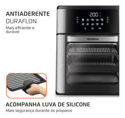 Imagem de Fritadeira Air Fryer Forno Oven 12L Mondial 2000W AFON-12L-BI-BC