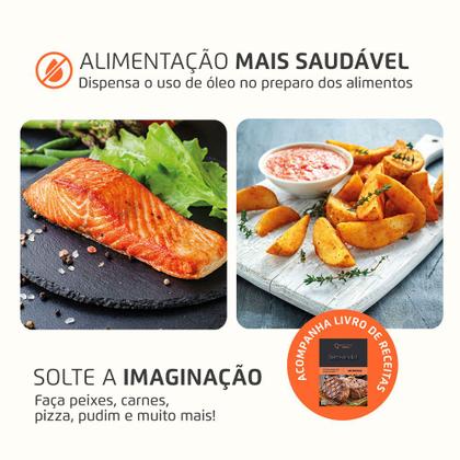Imagem de Fritadeira Air Fryer Forno Oven 12L Mondial Branco/Inox 2000W - AFON-12L-WI