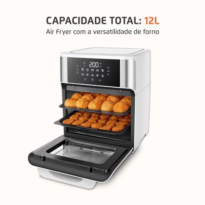 Imagem de Fritadeira Air Fryer Forno Oven 12L Mondial Branco/Inox 2000W - AFON-12L-WI
