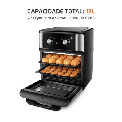 Imagem de Fritadeira Air Fryer Forno Oven 12L Mondial Preto 2000W AFON12LAB