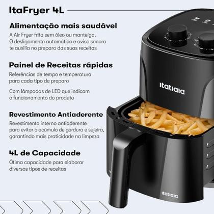 Imagem de Fritadeira Air Fryer Itatiaia 4l Sem Oleo Timer De Até 60min
