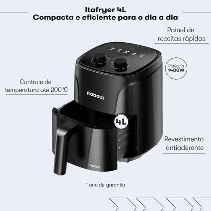 Imagem de Fritadeira Air Fryer Itatiaia 4l Sem Oleo Timer De Até 60min