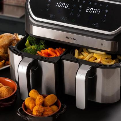 Imagem de Fritadeira Air Fryer Metal Duplo Cesto Ariete 9L 2100W 220V