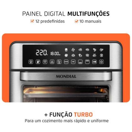 Imagem de Fritadeira Air Fryer Oven Mondial Digital 25L Preto 110V