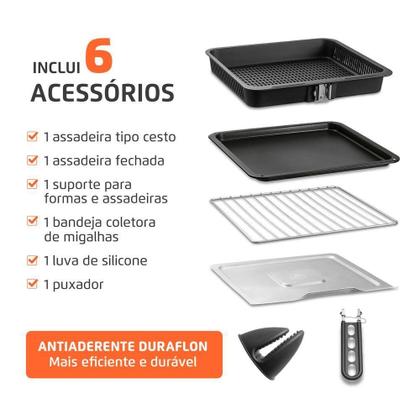 Imagem de Fritadeira Air Fryer Oven Mondial Digital 25L Preto 110V