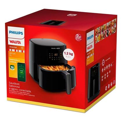Imagem de Fritadeira Air Fryer Philips Walita Essential XL Conectada, 4.6L, 2000W, 127V, Preto - RI9280/90
