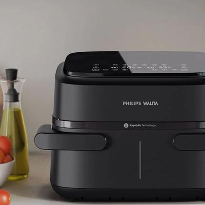 Imagem de Fritadeira Airfryer Duplo Cesto Preto Philips Walita Preto