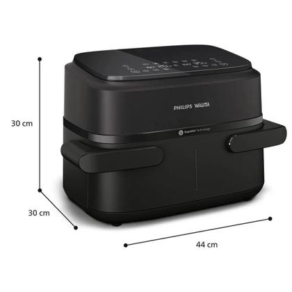 Imagem de Fritadeira Airfryer Philips Walita Duplo Cesto 7,1L, 2450W, Preto, 220V - NA150/09