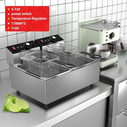 Imagem de Fritadeira Awgpd Commercial Inoxidável 20Lx2 3400W