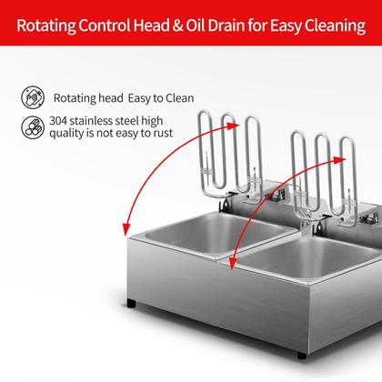 Imagem de Fritadeira Awgpd Commercial Inoxidável 20Lx2 3400W