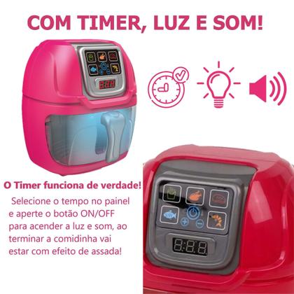 Imagem de Fritadeira De Brinquedo Cozinha Infantil Com Timer Luz Som - DM TOYS