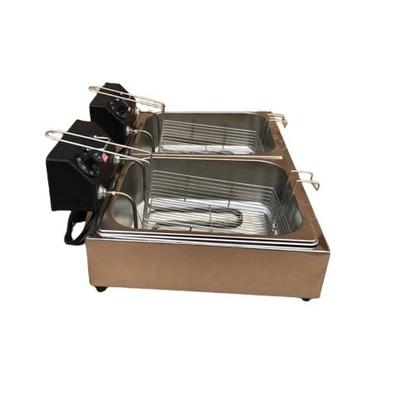 Imagem de Fritadeira elétrica 10 litros 2 cubas em inox Linha profissional 