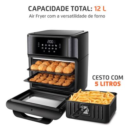 Imagem de Fritadeira Elétrica Afon-12l-Bg Forno Oven 12 Litros Preto Mondial