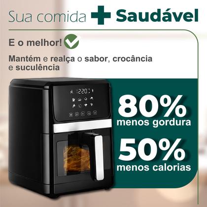 Imagem de Fritadeira Elétrica Air Fryer Digital Touch 8 Litros 110V/220V 1600W Com Sensor de Abertura Linha Premium