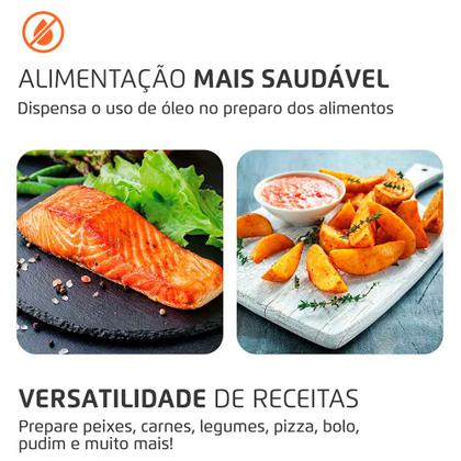 Imagem de Fritadeira Elétrica Air Fryer Forno Oven 12L Mondial Preto/Inox AFON-12L-BI 2000W