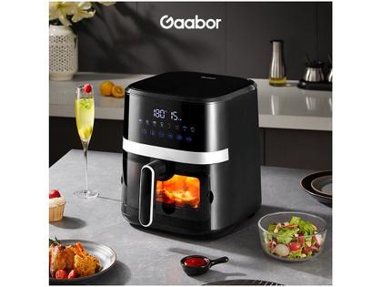 Imagem de Fritadeira Elétrica Air Fryer Gaabor Lume Touch Visor Digital sem Óleo 5.5L 220V 1500W Preto - AF65T-BK01A