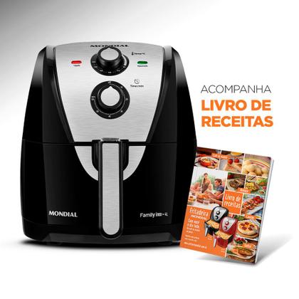 Imagem de Fritadeira Elétrica Air Fryer Mondial AFN-40-BI 4L Inox/Preta - 127V