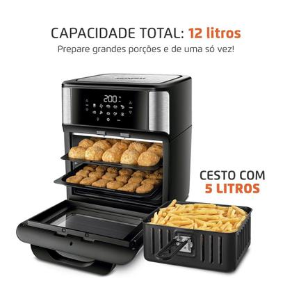 Imagem de Fritadeira Elétrica Air Fryer Mondial Forno Oven AFON-12L-BI Preta 12L - 220V