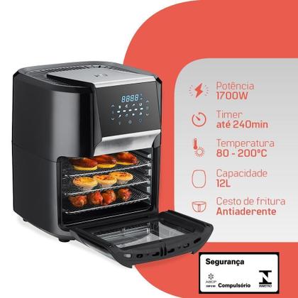 Imagem de Fritadeira Elétrica Air Fryer Oven HQ 12 Litros 1700W Preto RA 015 110V
