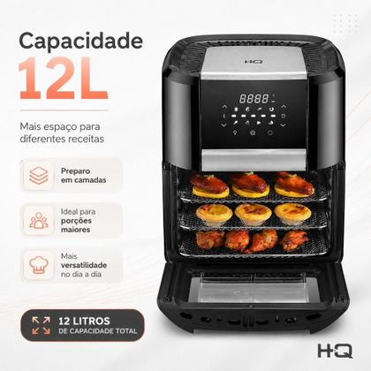 Imagem de Fritadeira Elétrica Air Fryer Oven HQ 12 Litros 1700W Preto RA 015 - 220V