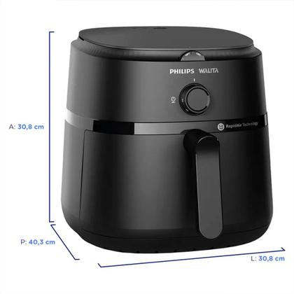 Imagem de Fritadeira Elétrica Air Fryer Philips Walita Série 1000 6,2L 1700W