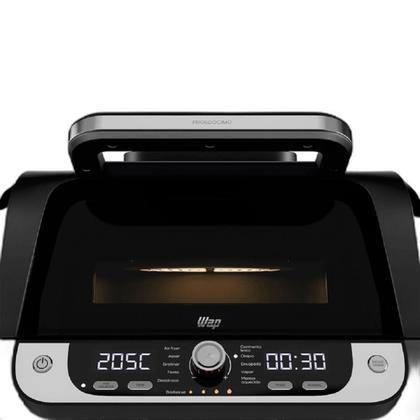 Imagem de Fritadeira elétrica Air Fryer WAP Barbercue Digital Prosdócimo, 1700W,10 Litros, Tampa de Vidro, 220V Preta