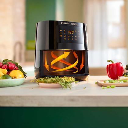 Fritadeira Elétrica Airfryer High Connect Gold Philips Walita 4,1L ...