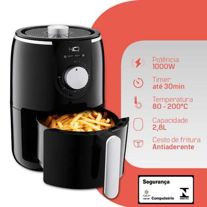 Imagem de Fritadeira Elétrica AirFryer HQ 2,8 Litros Preto HF 2055 - 220V