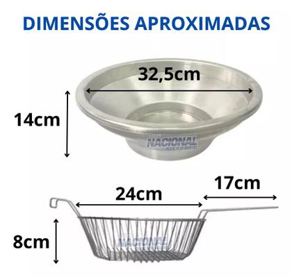Imagem de Fritadeira Elétrica com Óleo 5L 110V Tacho Redondo Pastel Coxinha Batata Salgado Loja Nacional