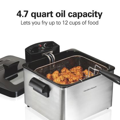 Imagem de Fritadeira Elétrica Hamilton Beach com 3 Cestos - 4,5L