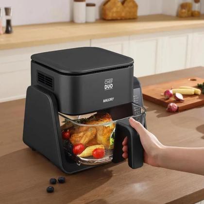 Imagem de Fritadeira elétrica mallory chef duo air fryer dupla sem óleo 127v