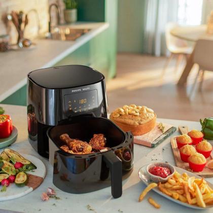 Imagem de Fritadeira Elétrica Philips Walita Digital Essential XL 6,2L Preta 220V RI9270/90