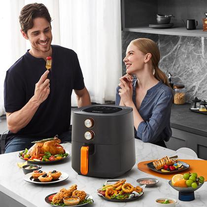 Imagem de Fritadeira Elétrica Sem Óleo 6L Gaabor Air Fryer Jumbo 1500W Antiaderente Grafite Fosco Tamanho Família