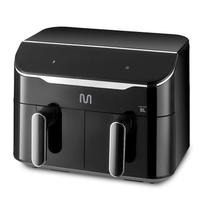 Imagem de Fritadeira Elétrica sem óleo Air Fryer 8L Preta com 2 Gavetas 1800W 127V Multi - GO219