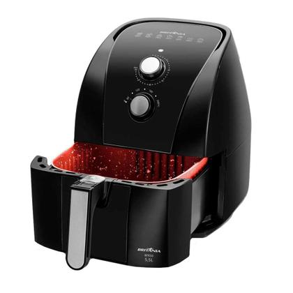 Imagem de Fritadeira Elétrica Sem Óleo Air Fryer Britânia 5.5L 1500W BFR50 Redstone com Inox