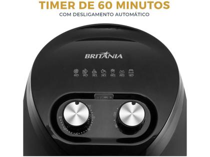 Imagem de Fritadeira Elétrica sem Óleo/Air Fryer Britânia - BFR25P Preta 3,5L com Timer