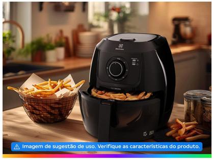 Fritadeira Elétrica sem Óleo/Air Fryer Electrolux - Family Efficient EAF50 Grafite 5L com Timer Imagem de Fritadeira Elétrica sem Óleo/Air Fryer Electrolux - Family Efficient EAF50 Grafite 5L com Timer