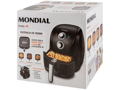 Imagem de Fritadeira Elétrica sem Óleo/Air Fryer Mondial AFN-40-BFS Preta com Timer 4L