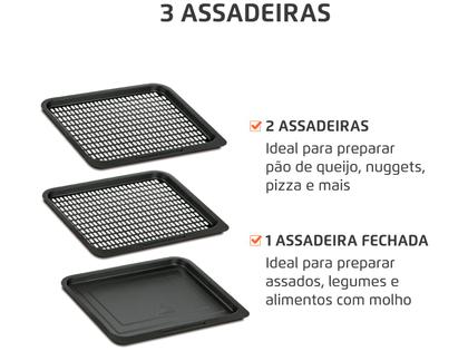 Imagem de Fritadeira Elétrica sem Óleo/Air Fryer Mondial Forno Oven AFON-12L-BI Preta 12L